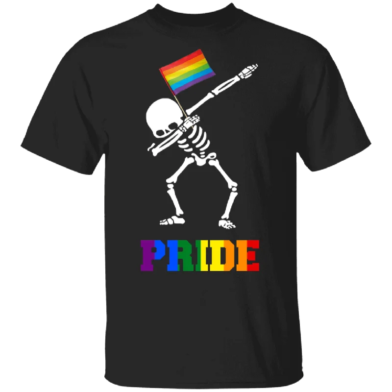 Pride LGBT Skeleton Cute Pride LGBT Flag Gay Lesbian Gifts T-Shirt Mesh Blend Leather Blend Suede Blend
