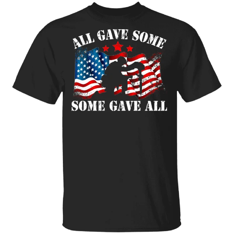 All Gave Some Some Gave All Cute American Flag Soldier Veteran Gifts T-Shirt Chenille Fabric Brocade Fabric Lace Fabric