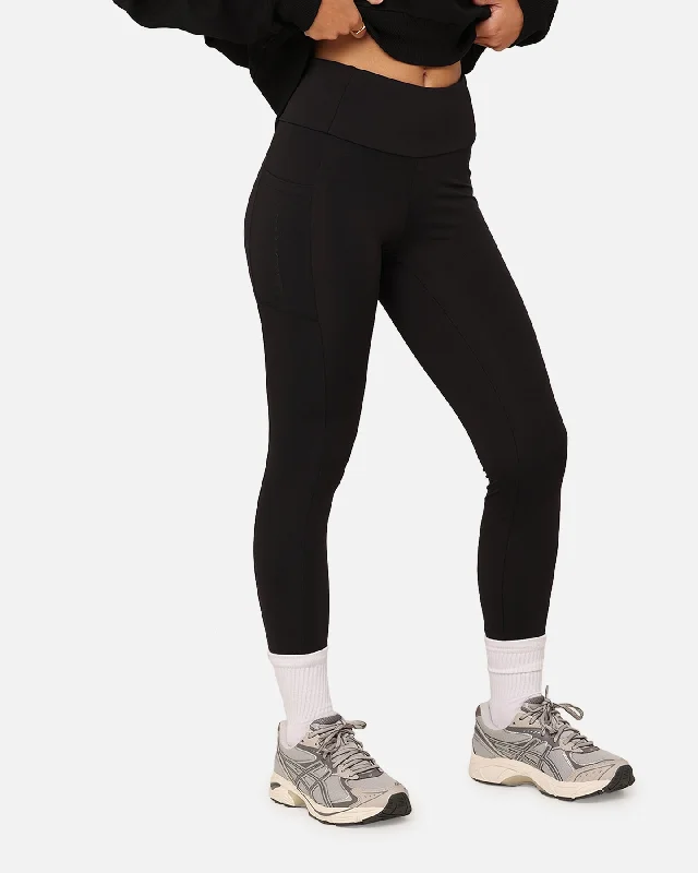Champion Women's Rochester 7/8 Leggings Black Cozy Sweat-Wicking Leggings