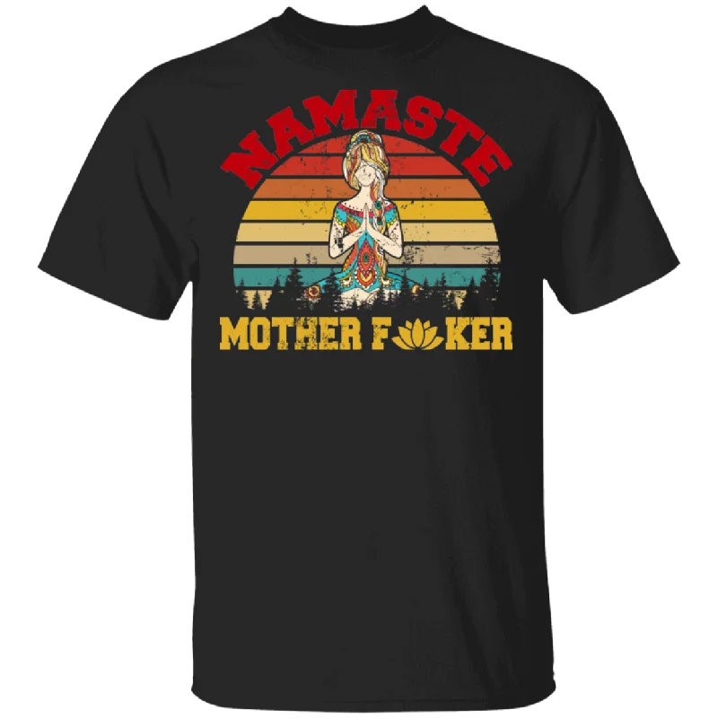 Namaste Mother Fucker Funny Yoga Lover Tattoos Women Gifts T-Shirt Thin T-Shirt Open Front Quick Dry