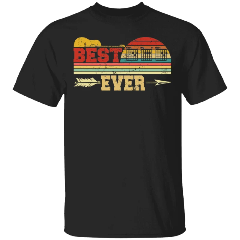 Best Guitar Dad Ever Guitarist Guitar Lover Chord Father Day T-Shirt Mesh Blend Leather Blend Suede Blend