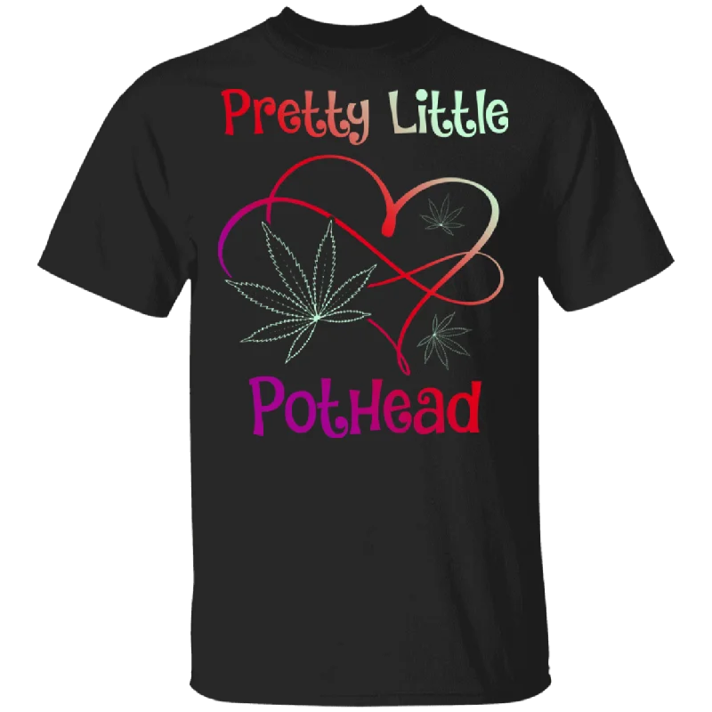 Pretty Little Pothead Funny Cannabis Heart Shirt Matching Electrician Weed Marijuana Smoker Gifts T-Shirt Casual Formal Business