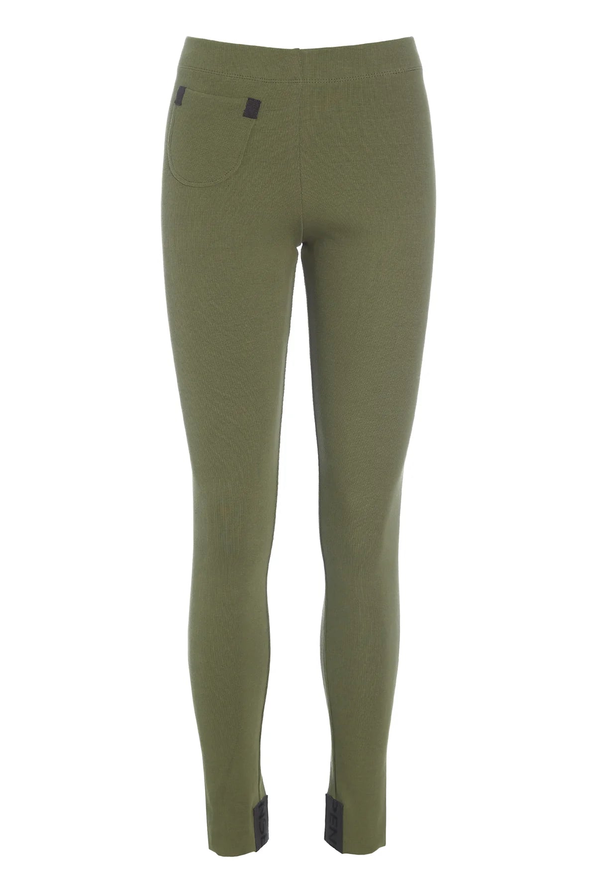 Henriette Steffensen 72304 Ribbed Organic Cotton Leggings - MOSS Stylish Colorful Activewear Leggings