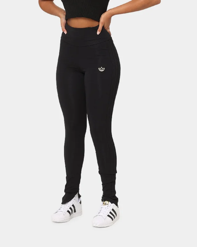 Adidas Women's Originals Class Of '72 Leggings Black Comfortable Fleece-Lined Leggings
