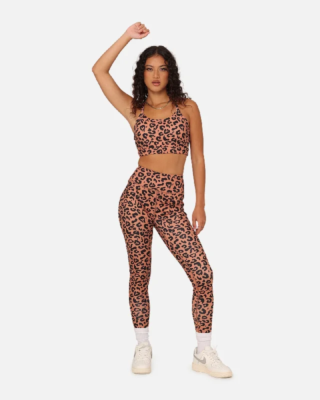 XXIII Women's Tayla Legging and Crop Set Leopard Fashionable Tummy Control Leggings