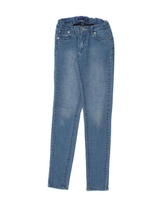 LEVI'S Girls Legging Skinny Jeans 11-12 Years W24 L27 Blue Cotton Chic Printed Yoga Pants