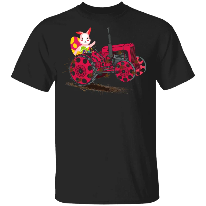 Bunny Riding Tractor Easter Eggs Funny Easter Gifts Youth T-Shirt Thin T-Shirt Open Front Quick Dry