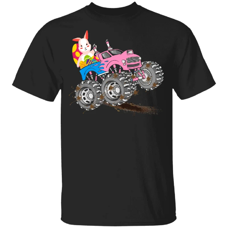 Bunny Riding Monster Truck Easter Eggs Funny Easter Biker Gifts Youth T-Shirt Fitted T-Shirt Seamless Stretchy