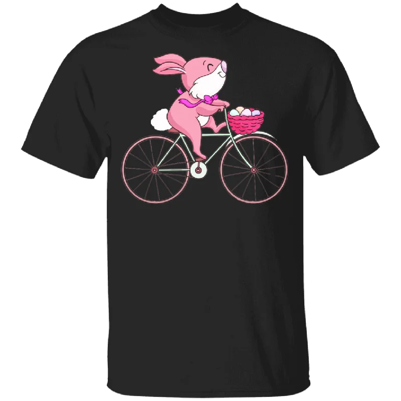 Bunny Riding Bicycle Easter Eggs Funny Easter Gifts Youth T-Shirt Anti-Pilling Machine Wash Handmade