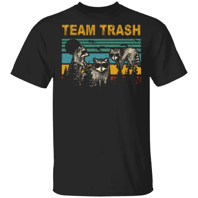 Team Trash Funny Raccoon Lover Raccoon Shirt Matching Women Men Gifts T-Shirt V-Neck T-Shirt Long Sleeve Cotton