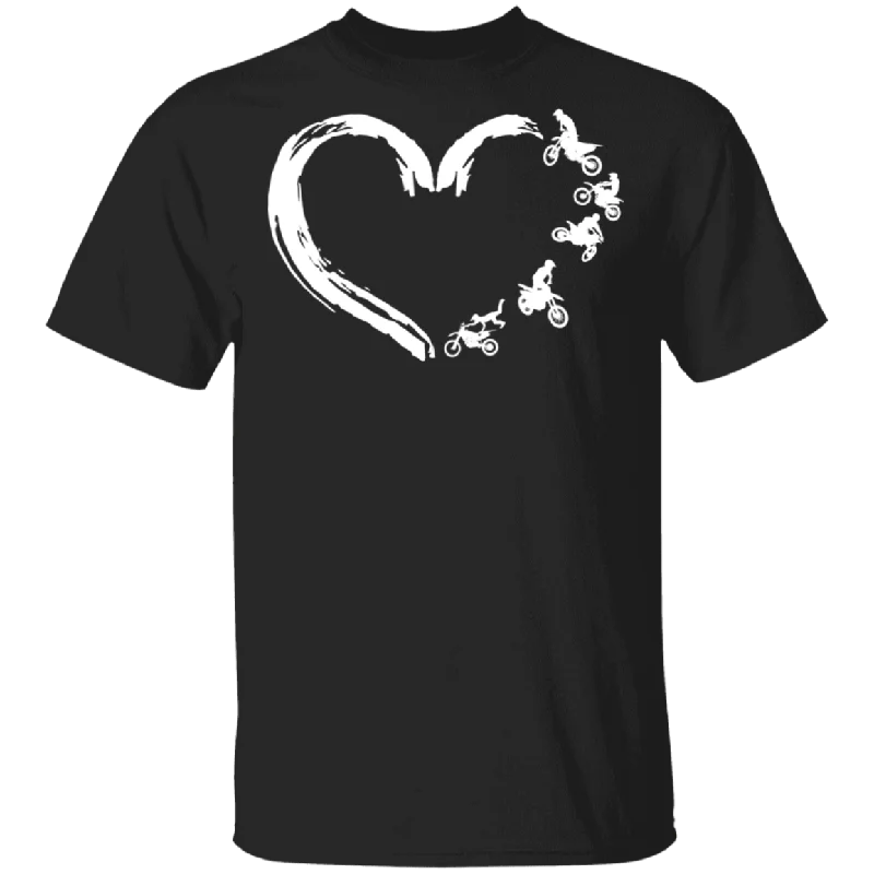 Biker Funny Biker As A Heart Shirt Matching Biker Motorcyclist Motorcycle Dirt Bike Riders Lover Gifts T-Shirt Thin T-Shirt Open Front Quick Dry