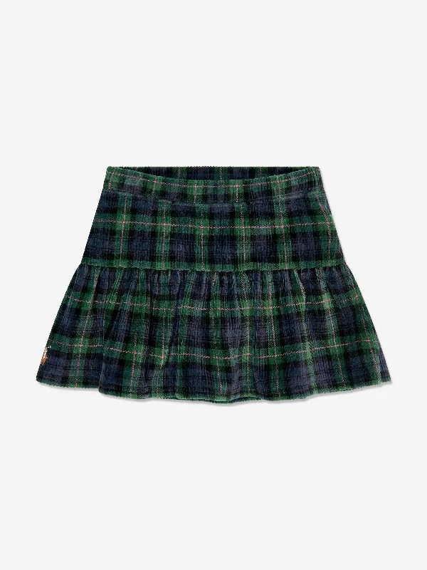 Ralph Lauren Girls Plaid Corduroy Skirt in Multicolour chiffon skirt floaty