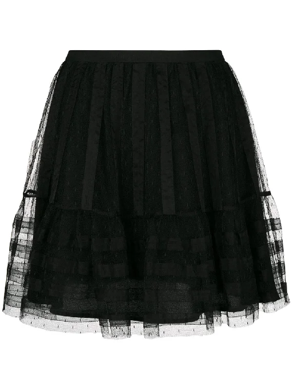 tulle pleated short skirt midi skirt versatile