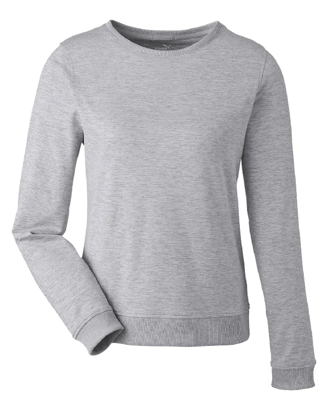 Puma - Women's Cloudspun Crewneck Sweatshirt Hoodie with Hem Ribbing Snug Secure