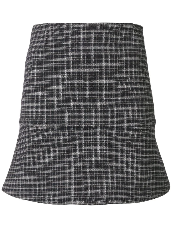 mini check skirt pleated skirt texture