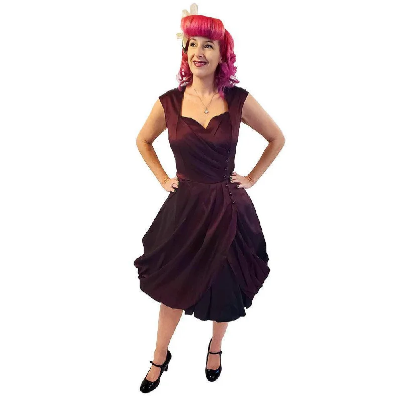 Night at the Opera Dress in Oxblood Red Tunics Distressed trendy