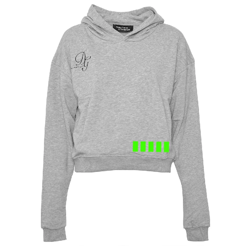 Jetsetter Hoodie Grau Paris-LA Hoodie with Lace Feminine Delicate
