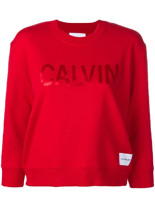 cropped logo print sweatshirt Hoodie with Neon Bright Vibrant