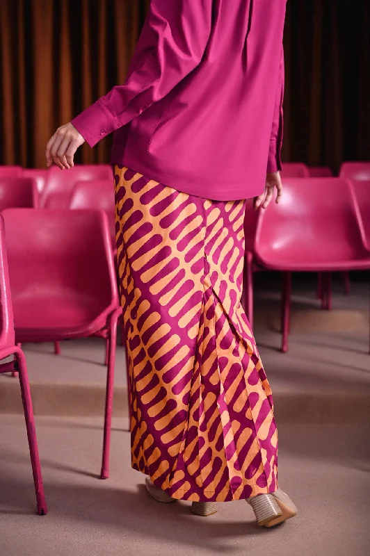 The Dulu Kita Women Fan Pleats Skirt - Good Vibes corduroy skirt durable