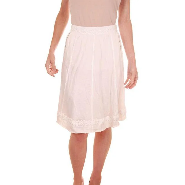 Womens Authentic Louis Vuitton Paris White Cotton Short Skirt Size 36 Small lightweight skirt design