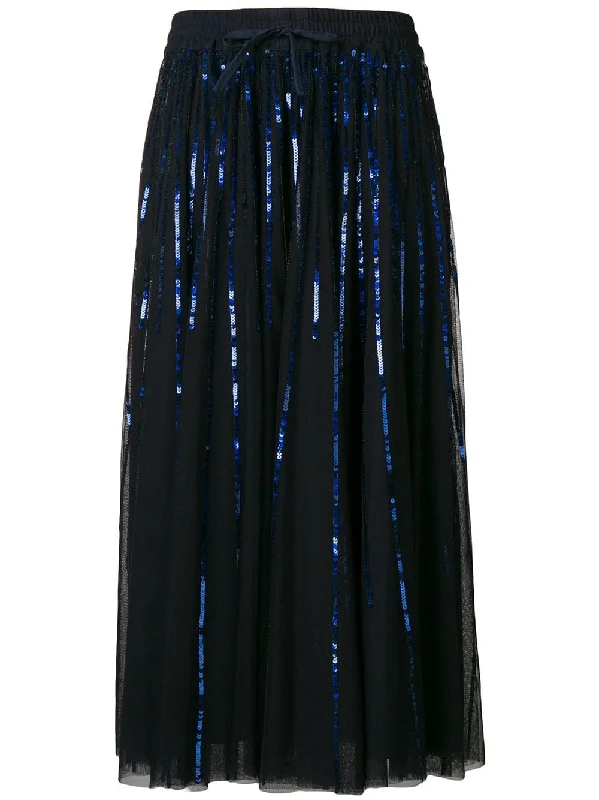 sequinned tulle skirt leather skirt sleek
