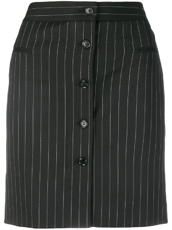 pinstripe mini skirt linen skirt natural