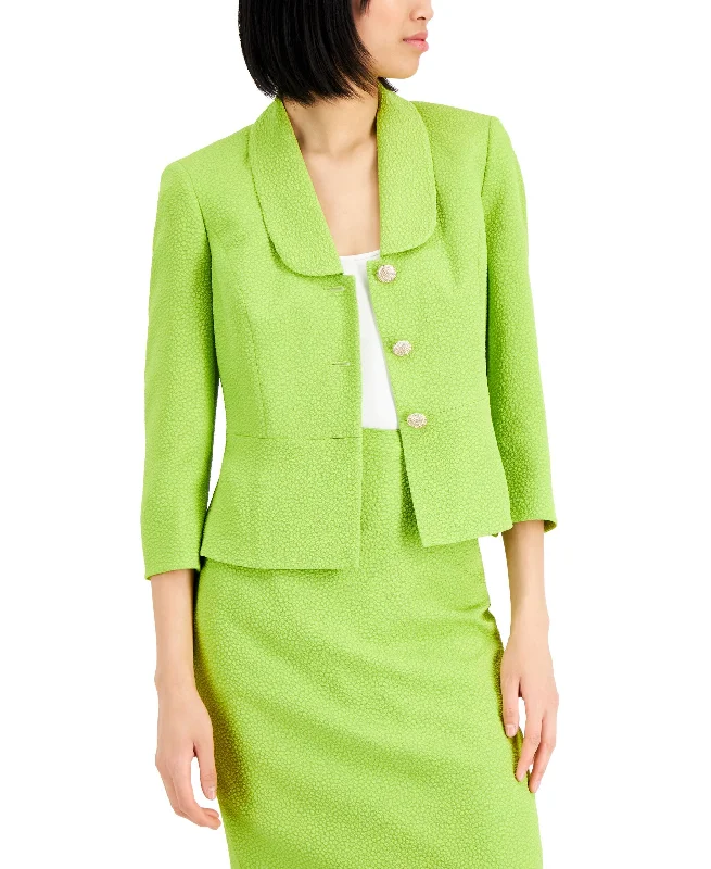 Kasper Petite Three-Button Peplum Jacket Lace Jacket Ribbed Jacket Sequined Jacket