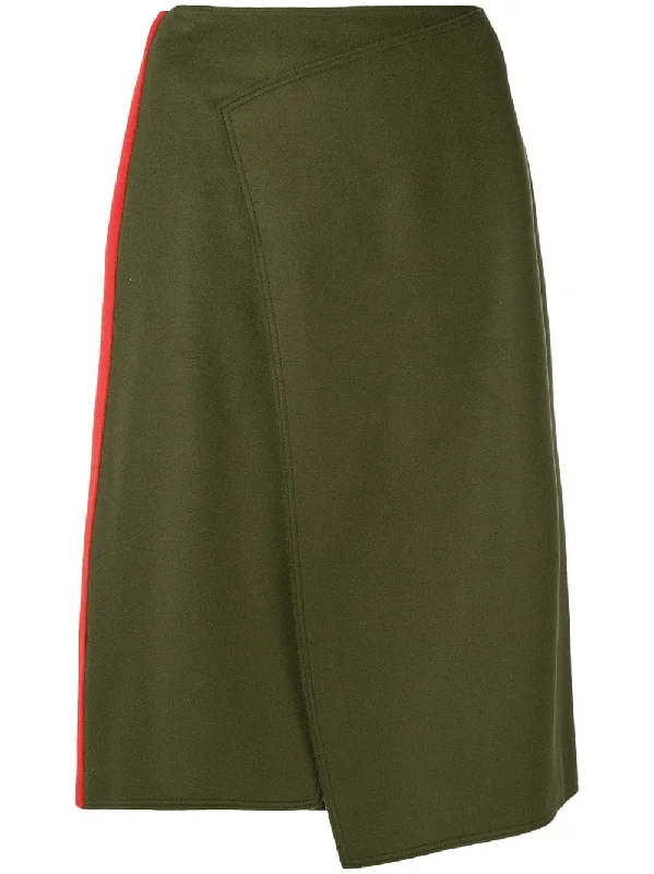 asymmetric side panelled skirt leather skirt refined
