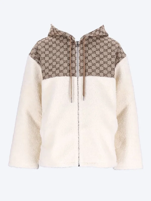Wool pile zip jacket Anorak Shell Jacket Lightweight Jacket