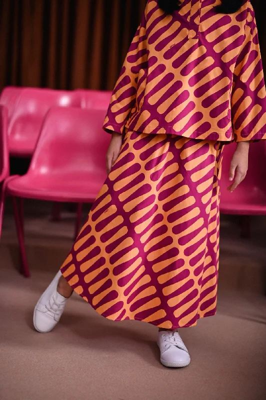 The Dulu Kita Flare Skirt - Good Vibes elastic waist skirt