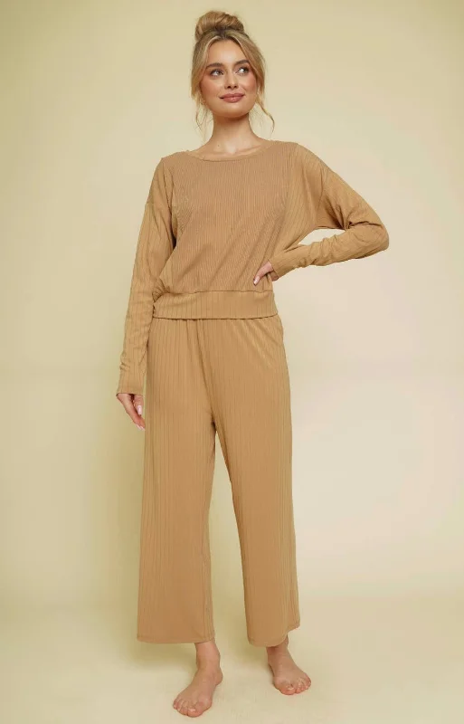 Latte Pants Relaxed Lounge Trousers