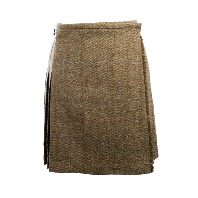 Harris Tweed Ladies Bronwyn Wool Skirt Green Mix C001t lace skirt delicate