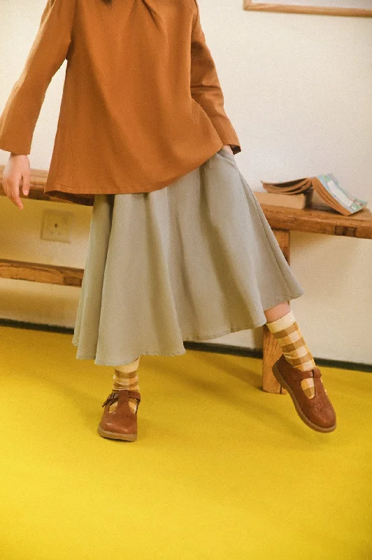 The Champions Cheers Skirt - Dark Grey corduroy skirt cozy