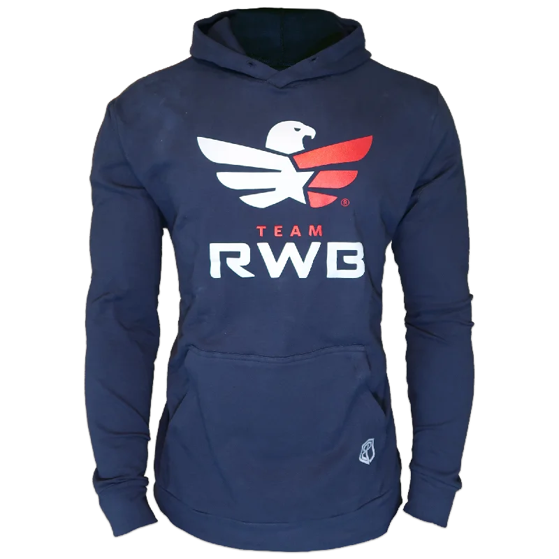 Unmatched Unisex Hoodie (Navy) Hoodie with Ribbed Neckline Snug Warm