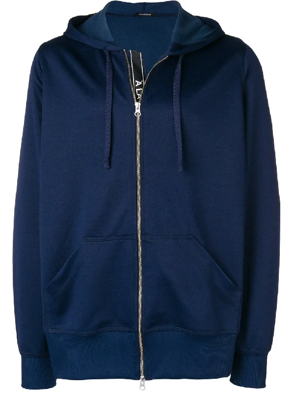 side stripe zipped hoodie Hoodie with Contrast Stitching Detailed Premium