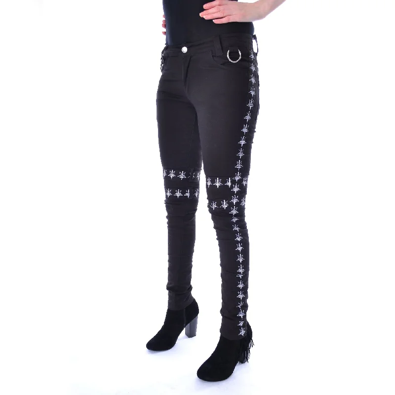 PENTAGRAM PANTS - BLACK Warm Wool Trousers