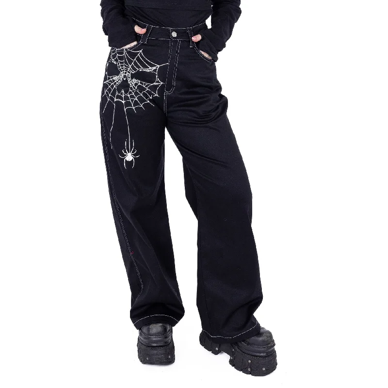 WIDOW MAKER PANTS - BLACK Chic Faux Leather Pants