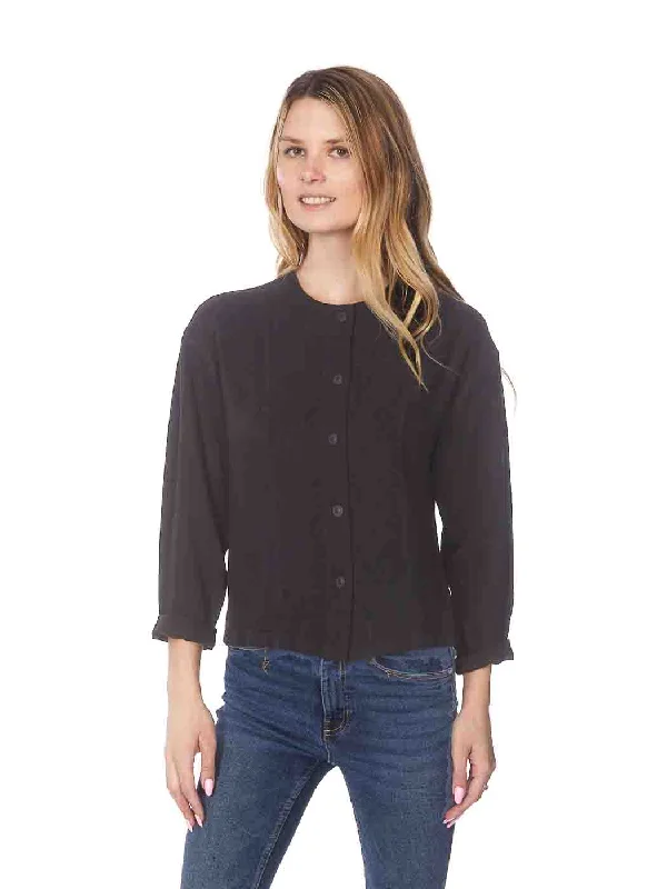 Tianello TENCEL™ "Toria" Crop Blouse/Jacket Striped Jacket Polka Dot Jacket Floral Jacket