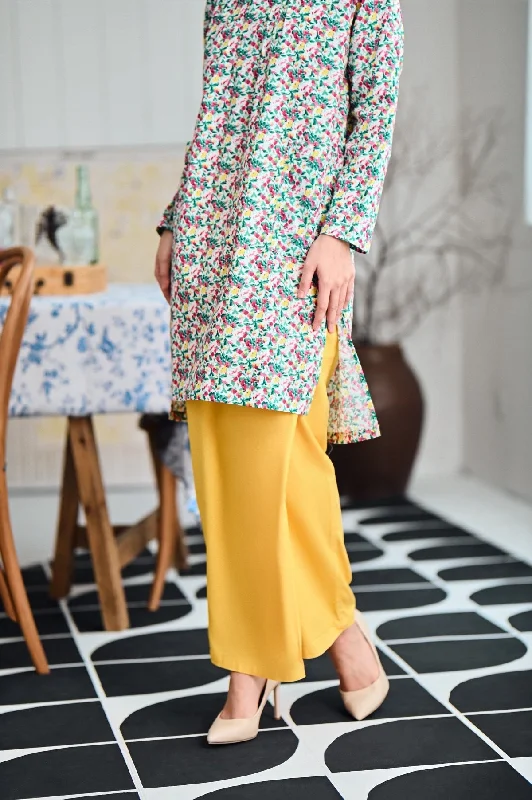The Evergreen Women Folded Skirt - Mustard corduroy skirt durable