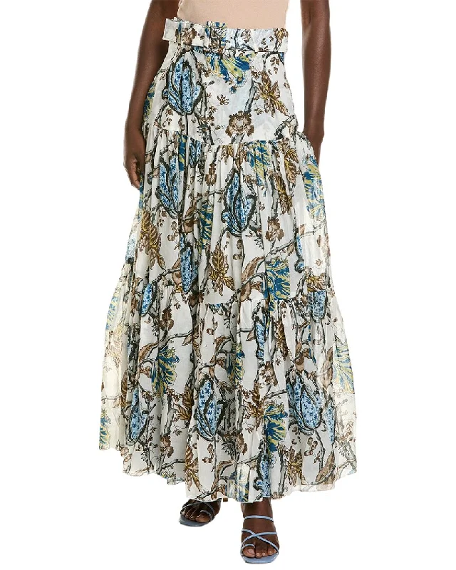 Samantha Sung Emma Maxi Skirt linen skirt natural