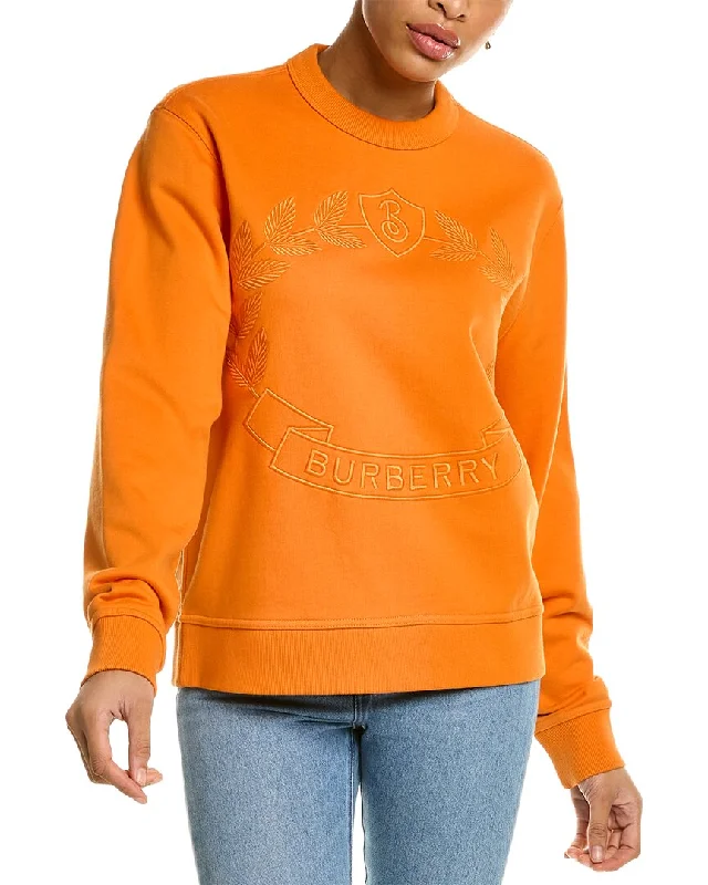 Burberry Logo Sweatshirt Hoodie with Puffed Sleeves Voluminous Trendy