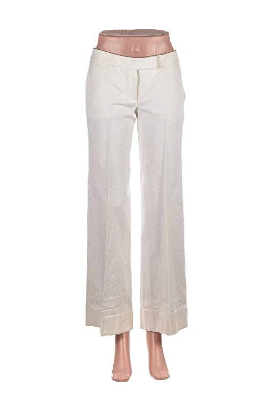 Vintage White Pants Casual Skinny Fit Pants