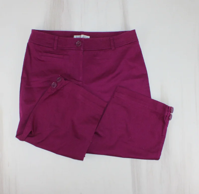 CLEO PLUM CAPRI PANTS LADIES SIZE 8 PRE-LOVED Fashionable Jogger Pants