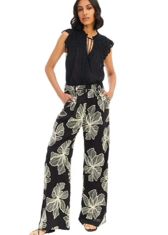 Allison Hutton Pants- Black Chic Capri Pants