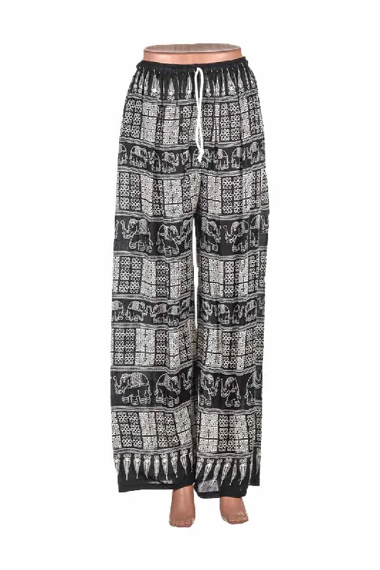 Beach Pant Elephant Pattern Trendy Palazzo Pants