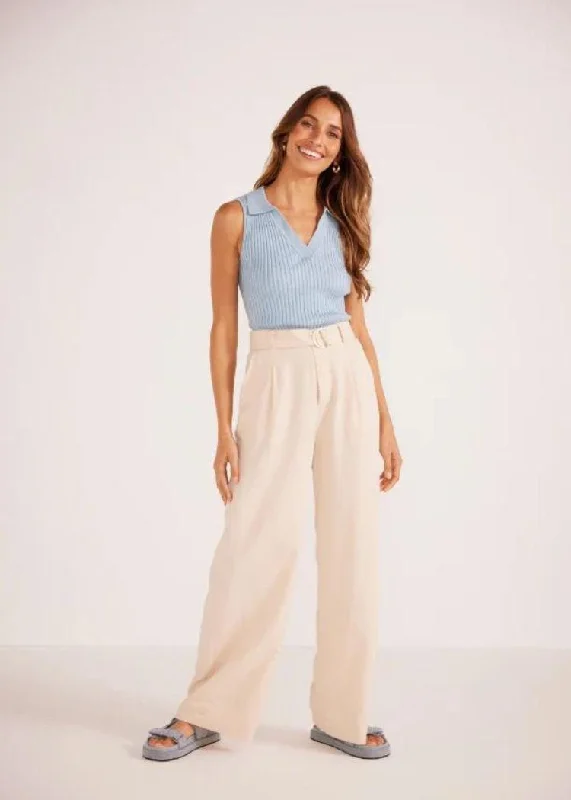 MINKPINK Faro Straight Leg Pants-Beige ***FINAL SALE*** Soft Sweatpants Style