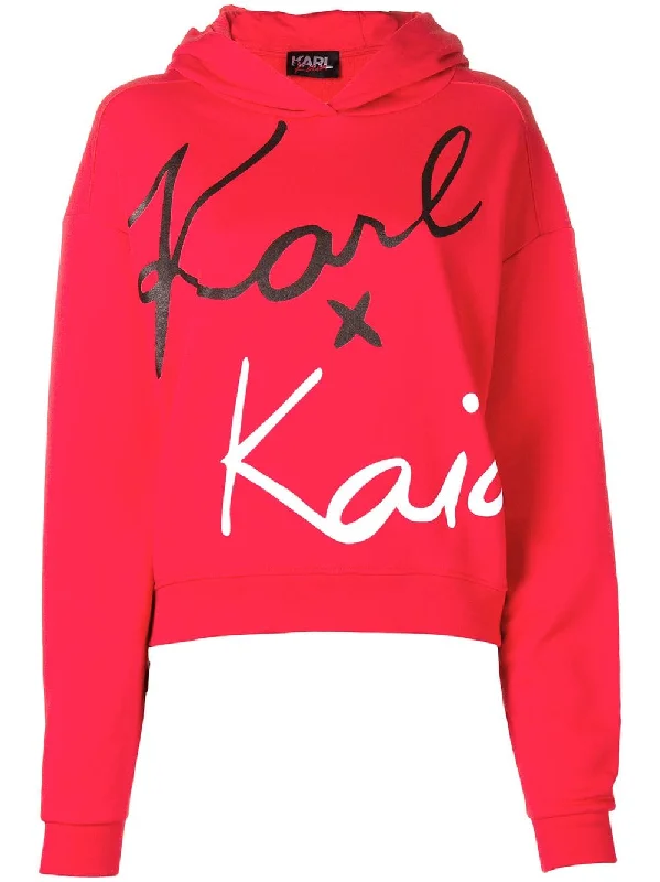 Karl X Kaia Cropped Sweatshirt Hoodie with Zipper Versatile Modern