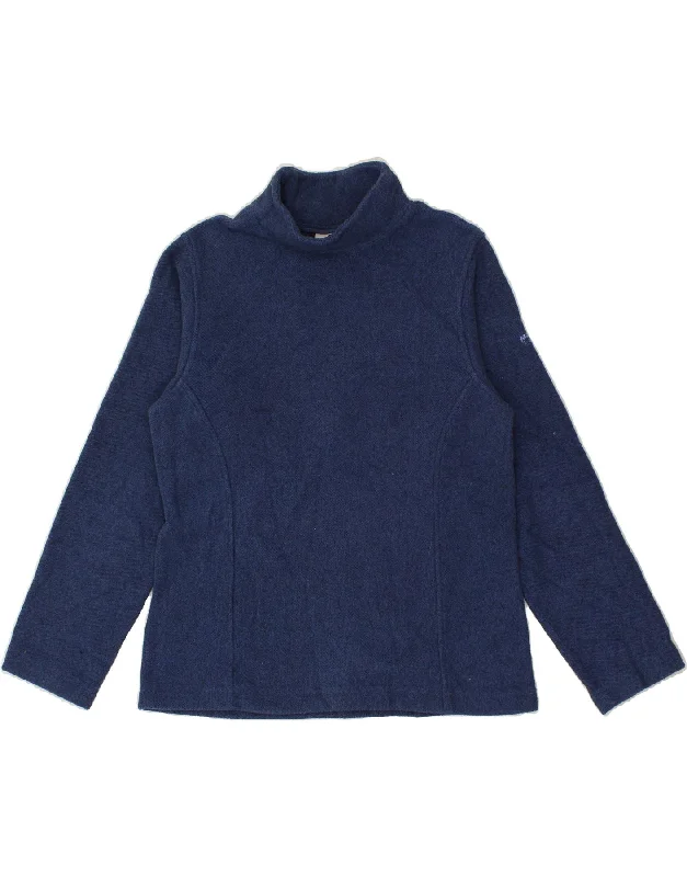 MOUNTAIN EQUIPMENT Womens Sweatshirt Jumper UK 10 Small Navy Blue Hoodie with Hem Fringe Bohemian Relaxed