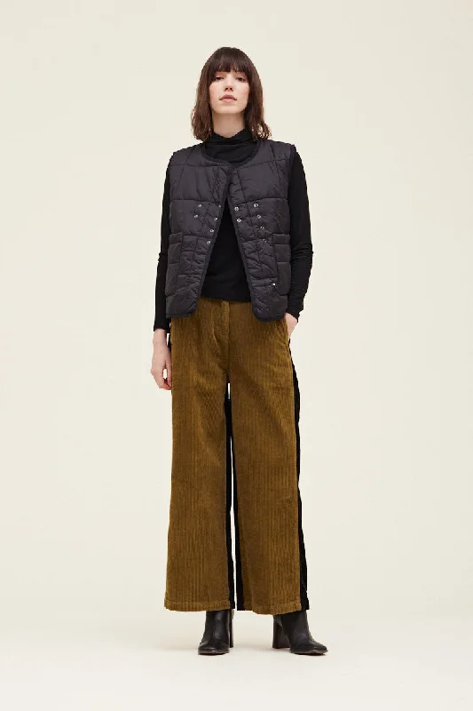 Two Tone Corduroy Pants Modern Bootcut Pants
