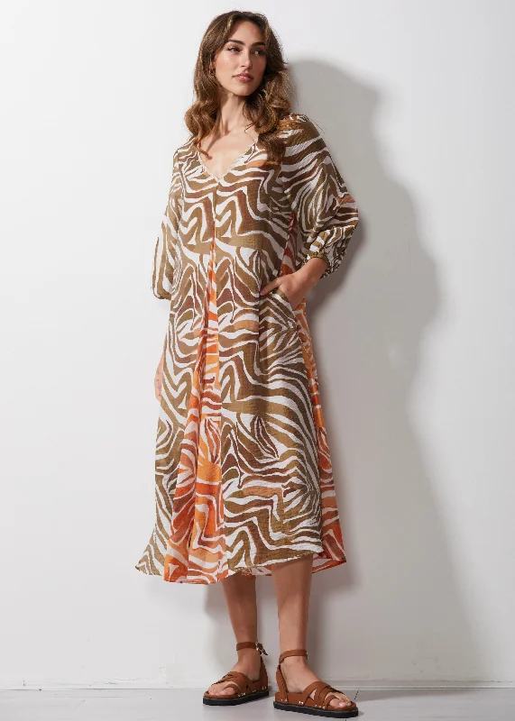 Weekend Dress - Wild Haze Boatneck Modish Everyday